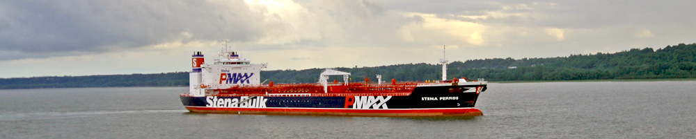 Product tanker Stena Perros on the St Lawrence River bound for Montreal, picture by M Leduc, June 2008