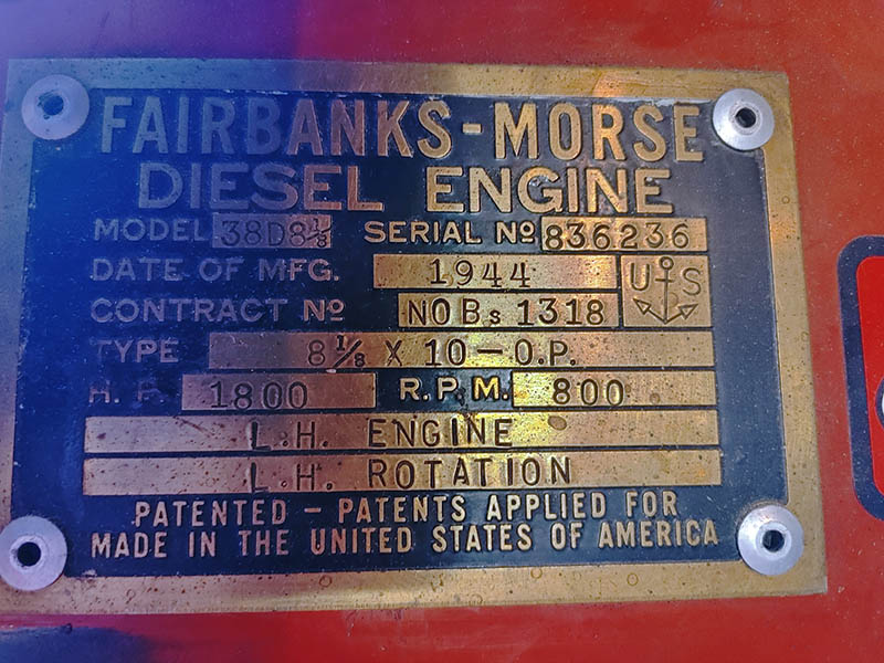 Fairbanks Morse nameplate
