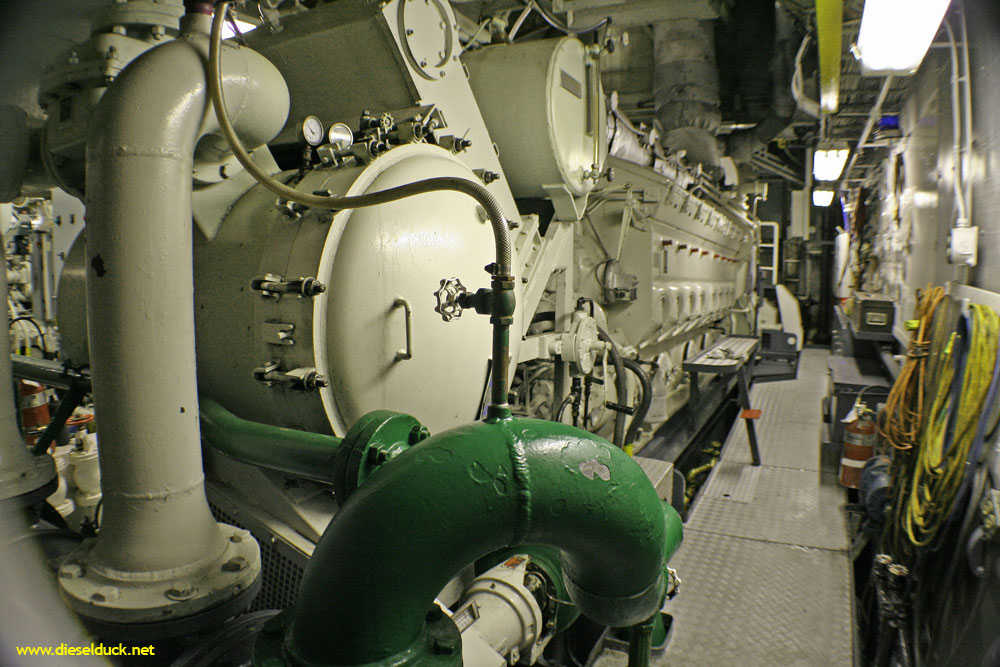 Picture of the Capt Bob's port side EMD engines